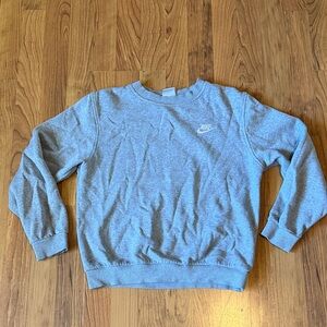 Nike Kids Classic Gray Crewneck Sweatshirt Size Large